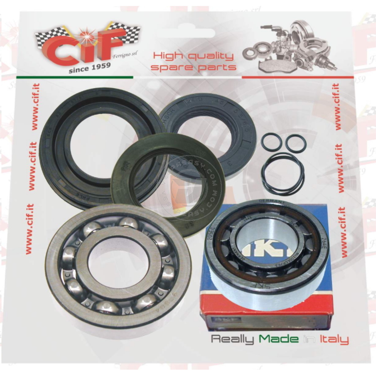 Usa la rotella di scorrimento del mouse per ingrandire l'immagine  KIT REVISIONE ALBERO MOTORE VESPA GS 160 - VESPA 180 SS